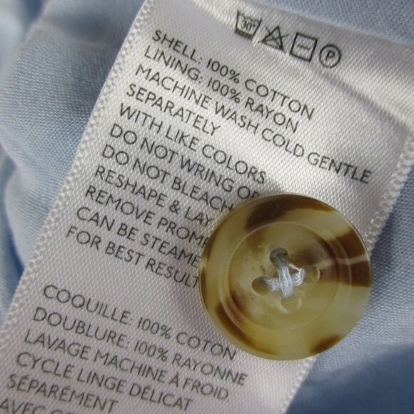 Urban Outfitters Mini Dress Babydoll Cotton Blue Size S Summer Coastal Boho - Picture 9 of 11